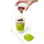 EMSA Clip & Go Yoghurtbecher, 0,45 L, rund, inklusive Löffel und Topping-Fach, 100 Prozent dicht, mit Frischedichtung, Transparent, Hellgrün, Made in Germany, N10714