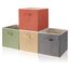 BrilliantJo Aufbewahrungsbox aus Stoff in 4er Set, 33 x 38 x 33 cm Faltbare Aufbewahrungskiste mit Griffe Ordnungssystem Korb für Schrank Regal Spind 4-Farbige-Set