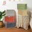 BrilliantJo Aufbewahrungsboxen mit Deckel, Faltbarer Aufbewahrungskorb für Kleidung mit Griff für Spielzeug, Bücher, Schrank, Schlafzimmer, Zuhause, 4-Farbige-Set 38 x 25 x 25 cm