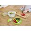 EMSA Clip & Go Salatbox, 2,6 L, rund, mit 2 praktischen Fächern, 100 Prozent dicht, mit Frischedichtung, Transparent, Hellgrün, Made in Germany, N10713