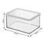 Rotho Loft rechteckige Vorratsdose 2.25l mit Deckel und Dichtung, Kunststoff (SAN) BPA-frei, transparent/weiss, 2.25l (20.0 x 15.0 x 9.6 cm)