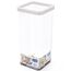 Rotho Loft quadratische Vorratsdose 1.5l mit Deckel und Dichtung, lebensmittelechter Kunststoff, Weiss / Transparent