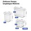 Rotho Loft 5er-Set Vorratsdosen mit Deckel verschiedene Größen, lebensmittelechter Kunststoff (PP) BPA-frei, 2 x 2.1l, 1 x 1.0l, 2 x 0.5l (30.0 x 21.0 x 15.0 cm) (transparent/weiss)