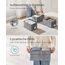 SONGMICS Aufbewahrungsbox 3er Set, zusammenklappbar, Stoffboxen aufbewahren, 30 x 20 x 15 cm, für Kleiderschrank, 2 Griffe, Etikette, für Schlafzimmer Wohnzimmer, schilfgrau ROB415G01
