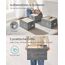 SONGMICS Aufbewahrungsbox 3er Set, zusammenklappbar, Stoffboxen aufbewahren, 40 x 30 x 24 cm, für Kleiderschrank, 2 Griffe, Etikette, für Schlafzimmer Wohnzimmer, schilfgrau ROB440G01