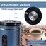 ROCKY&CHAO Kaffeedose Luftdicht aus Edelstahl 1,8L Kaffeebhnen Behälter mit Sichtfenster an der Seite Vorratsdose für 600g Tee Nüsse Kakao Länger und Frisch Bleiben（Blau）