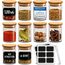 Praknu Gewürzgläser 120ml - 10er Set Gewürzdosen Organizer mit Gewürzetiketten - Luftdicht - Spülmaschinenfest -Küchenorganisation - für Gewürze, Kräuter & Tee