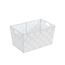WENKO Aufbewahrungskorb Adria S Weiß - Badkorb Fassungsvermögen: 6.24 l, Polypropylen, 30 x 15 x 20 cm, Weiß