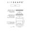 Airscape Kaffee-Aufbewahrungsdose (1,1 kg trockene Bohnen) – großer Behälter in Kilogröße, patentierter luftdichter Deckel drückt Luft heraus, um die Frische von Lebensmitteln zu bewahren (schwarz)