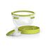 EMSA Clip & Go Salatbox, 1 L, mit Einsätzen für Toppings und Dressing, 100 Prozent dicht, mit Frischedichtung, Transparent, Hellgrün, Made in Germany, 518097