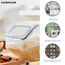 LocknLock PP Classic Küchen Caddy mit Klappdeckel | inkl. Dosierbecher | 12L | 35 x 23 x 27 cm | Vorratsbehälter Schüttdose | Halb luftdichte Aufbewahrungsbox für Lebensmittel