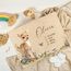 Creative Deco Erinnerungsbox Baby Personalisiert mit Namen - Waldtiere | 40 x 30 x 14 cm | Individuelle Erinnerungskiste Geschenk zur Geburt für Mädchen und Jungen | Holzkiste mit Deckel | Farbdruck