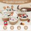 Lannvan Aufbewahrungskorb 5er Set aus Baumwolle,Körbe Korb Geflochten Körbe Aufbewahrung Storage Basket Aufbewahrungskörbe Geflochtener Korb für Bad Badezimmer Kinderzimmer Wickeltisch,Weiß und Jute