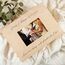 Creative Deco Personalisierte Geschenke Wunschtext + Foto | Fotogeschenke Holzkiste | dein Eigenes Bild Individuelle Geschenk | Geschenkkiste Geschenkbox für Frauen, Männer und Paar | 40 x 30 x 14 cm