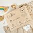 Creative Deco Erinnerungsbox Baby Personalisiert mit Namen | 40 x 30 x 14 cm | Individuelle Erinnerungskiste Geschenk zur Geburt für Mädchen und Jungen | Holzkiste mit Deckel | Farbdruck