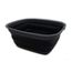 SAMMART 9,45L (2,5 Gallons) Collapsible Tub - Foldable Dish Tub - Portable Washing Basin - Space Saving Plastic Washtub (Grey/Black, Mittel)