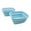 SAMMART 7,7L Collapsible Tub - Foldable Dish Tub - Portable Washing Basin - Space Saving Plastic Washtub (Meeresengel (2er-Set), klein)