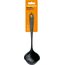 Fiskars Suppenlöffel mit tropfsicherem Rand, Essential, Kunststoff, Länge: 28,6 cm, Volumen: 100 ml, Für rechts- und linkshändigen Gebrauch, Schwarz, 1079059