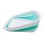 SAMMART 7.7L Collapsible Tub - Foldable Dish Tub - Portable Washing Basin - Space Saving Plastic Washtub (White/Lake Green, small)
