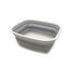 SAMMART 9,45L (2,5 Gallon) Collapsible Tub - Foldable Dish Tub - Portable Washing Basin - Space Saving Plastic Washtub (M. Grey, Mittel)