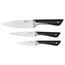 Tefal Jamie Oliver 3-teiliges Messerset, Kochmesser, Universalmesser, Schälmesser, hohe Schneideleistung, unverwechselbares Design, widerstandsfähige Klingen, Edelstahl, schwarz, K267S355
