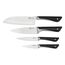 Tefal Jamie Oliver 4-teiliges Messerset, Kochmesser, Santokumesser, Universalmesser, Schälmesser, unverwechselbares Design, eisgehärtet, widerstandsfähige Klingen, Edelstahl/Schwarz, K267S4
