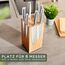 WALDWERK Design Messerblock ohne Messer - Messerblock magnetisch und drehbar aus edlem Eichenholz - Messerhalter für Messer