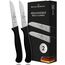 Schwertkrone® Schälmesser 2er Set [MADE IN SOLINGEN - GERMANY] - Gemüsemesser Obstmesser - Küchenmesser klein scharf - Schneidemesser Kartoffelschälmesser - Allzweckmesser rostfrei (2x7,5 cm gerade)