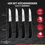 Schwertkrone® Schälmesser 4er Set [MADE IN SOLINGEN - GERMANY] - Gemüsemesser Obstmesser - Küchenmesser klein scharf - Schneidemesser Kartoffelschälmesser - Allzweckmesser rostfrei (4x7,5cm gerade)