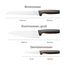 Fiskars Küchenmesser-Set, 3-teilig, Functional Form, Inklusive Kochmesser (mittel), Gemüsemesser und Brotmesser, Japanischer Edelstahl/Kunststoff, 1057559