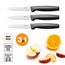 Fiskars Gemüsemesser-Set, 3-teilig, Functional Form, Edelstahl/Kunststoff, Schwarz, 1057563