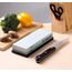 SATC Schleifstein 2-IN-1 Wetzstein 400/1000 Grits Messer Schärfen Abziehstein Knife Sharpener Messerschärfer Inklusive Schärfsteinhalter und Geführtem Winkel