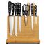 LARHN Messerblock Magnetisch Holz aus Bambus für bis zu 23 cm Messer - Extrastarker Doppelseitiger Messerhalter Magnetisch - Magnetischer Messerblock Ohne Messer