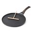 SENSARTE Schwarze Crepe Pfanne 30cm Antihaftpfanne Omlettpfanne Pfannkuchen flache Pfanne mit Schweizer Granit Antihaftversiegelung, Bakelitegriff, Induktions Kompatibel, PFOA PFOS Frei