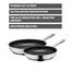 Silit Calabria Pfannen Set Induktion 2-teilig, 2 Bratpfannen 24, 28 cm, polierter Edelstahl, Antihaftversiegelung, backofengeeignet, wärmereduzierender Griff, breiter Schüttrand, induktionsgeeignet