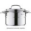 WMF Mini Kochtopf klein 12cm, Metalldeckel, Fleischtopf Induktion 1l, Cromargan Edelstahl, stapelbar, für kleine Portionen, Singlehaushalte