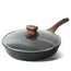 ZUOFENG Antihaft Pfanne Bratpfanne mit Deckel Beschichtet 28cm, Granit Pfannen Nonstick Frying Pan, Beschichtete Pfanne Für Gasherd Induktion