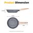 ZUOFENG Antihaft Pfanne Bratpfanne Beschichtet 24cm, Granit Pfannen Nonstick Frying Pan, Beschichtete Pfanne Für Gasherd Induktion