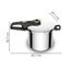Tefal P2584402 Secure Trendy Schnellkochtopf 8 L mit Korb | 2-Stufen-Garregler: Intensivstufe 117°C, Schonstufe 112°C | Induktions-Kapselboden | für alle Herdarten | Edelstahl/Schwarz/Grün