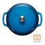 Amazon Basics Rund Bräter Schmortopf aus emailliertem Gusseisen, 5.7 L, Blau