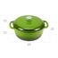 Amazon Basics Schmortopf aus emailliertem Gusseisen, mit Deckel, 5,7 L, Grün