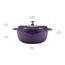 Amazon Basics Schmortopf aus Rund emailliertem Gusseisen, 5.7 L, Violett