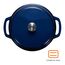 Amazon Basics Rund Schmortopf aus emailliertem Gusseisen, 5.7 L, Marineblau