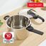 Tefal P2580702 Secure Trendy Schnellkochtopf 6 L mit Korb, 2-Stufen-Garregler: Intensivstufe 117°C, Schonstufe 112°C, Induktions-Kapselboden, für alle Herdarten, Edelstahl/Schwarz/Grün