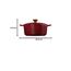 Le Creuset Signature Gusseisen-Bräter mit Deckel, Ø 24 cm, Rund, Für alle Herdarten und Induktion geeignet, Volumen: 4,2 l, 4,305 kg, Garnet, 21177249494441