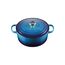 Le Creuset Signature Gusseisen-Bräter mit Deckel, Ø 26 cm, Rund, Für alle Herdarten und Induktion geeignet, Volumen: 5,3 l, 5,135 kg, Azure, 21177262202430