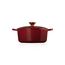 Le Creuset Signature Gusseisen-Bräter mit Deckel, Ø 24 cm, Rund, Für alle Herdarten und Induktion geeignet, Volumen: 4,2 l, 4,305 kg, Garnet, 21177249494441