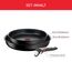 Tefal Ingenio Unlimited On 3-teiliges Pfannenset abnehmbarer Griff, 22/26 cm, platzsparend, stapelbar, Pfannenset Induktion mit Antihaftversiegelung, einfache Handhabung und Reinigung, L39598