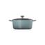 Le Creuset Signature Gusseisen-Bräter mit Deckel, Ø 22 cm, Rund, Für alle Herdarten und Induktion geeignet, Volumen: 3,3 l, 3,932 kg, Ocean, 21177223602430