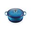 Le Creuset Signature Gusseisen-Bräter mit Deckel, Ø 28 cm, Rund, Für alle Herdarten und Induktion geeignet, Volumen: 6,7 l, 6,125 kg, Azure, 21177282202430